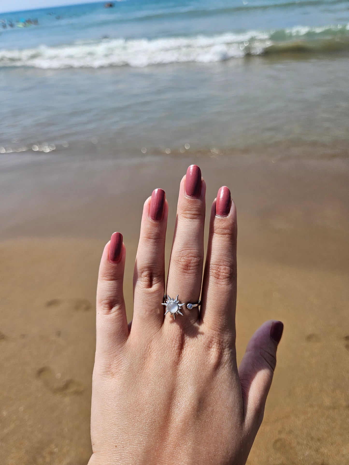 Fidget Ring Sonne Silber