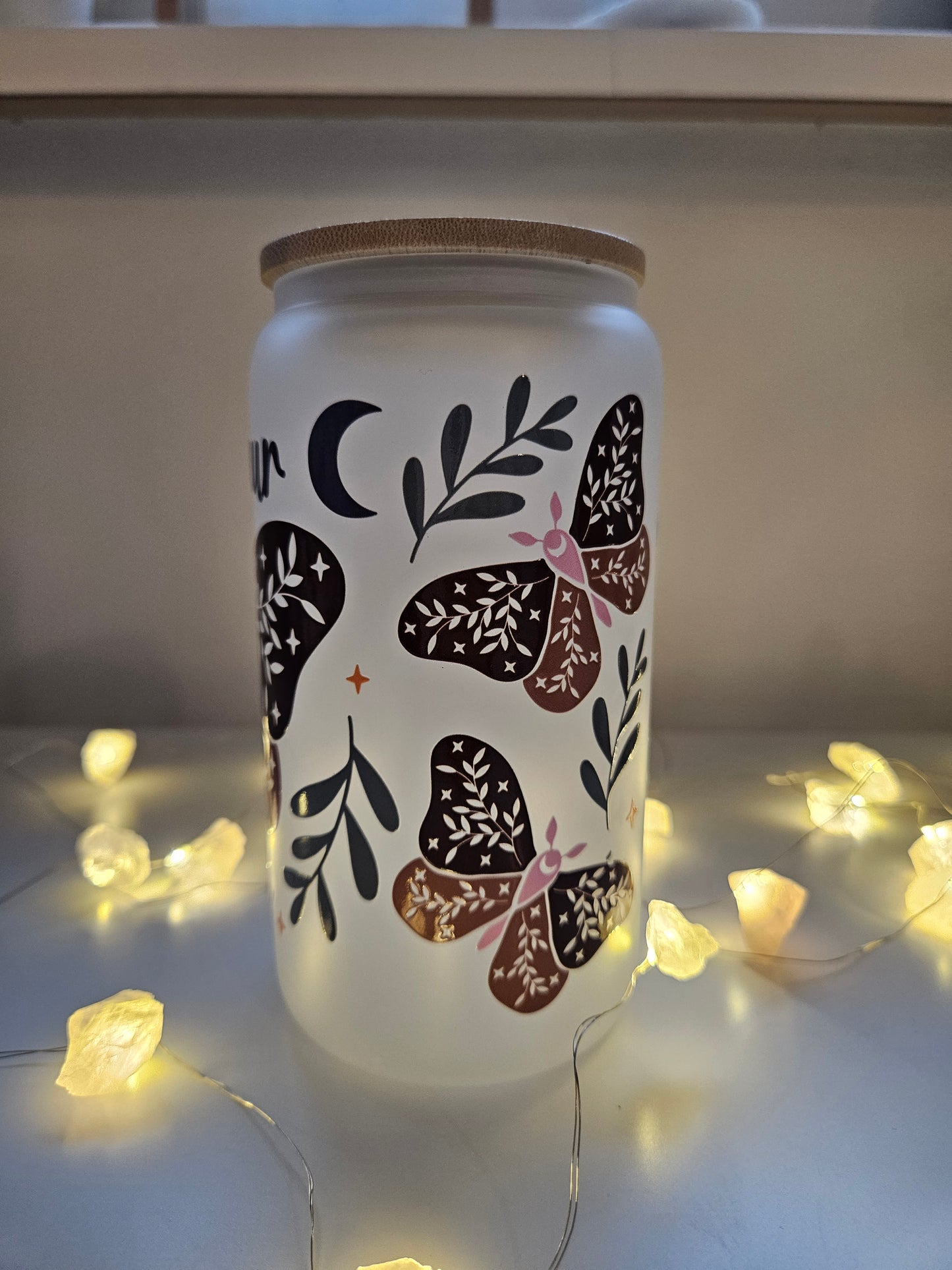 Own your magic Trinkglas mit Bambusdeckel