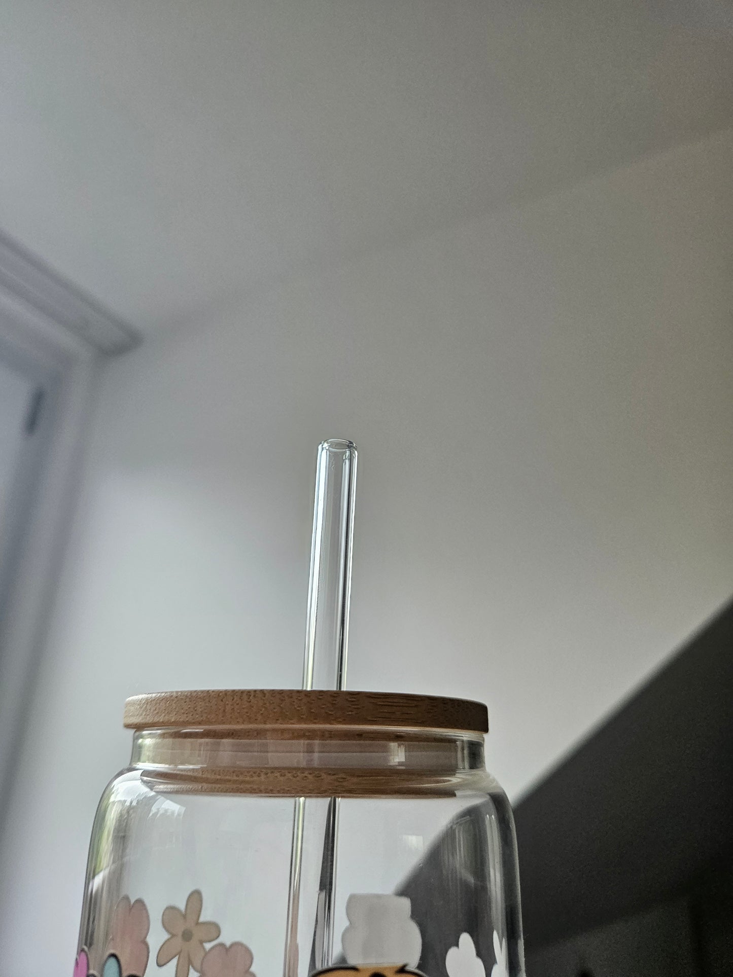 Glas Strohhalm Gerade