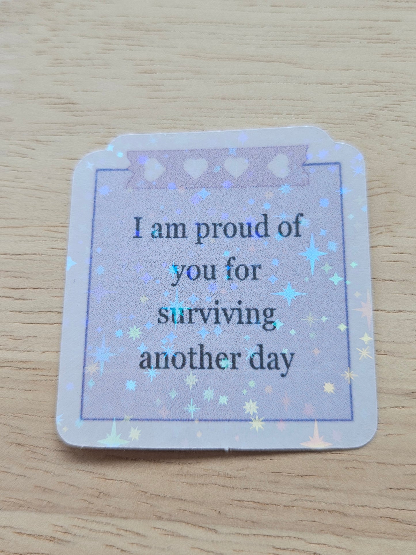 Glitzer Sticker - Proud of you