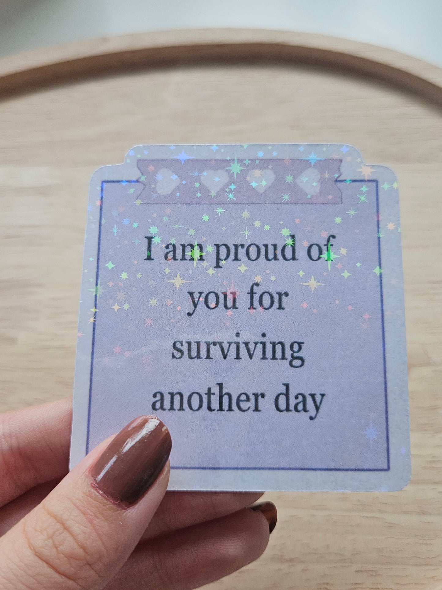 Glitzer Sticker - Proud of you