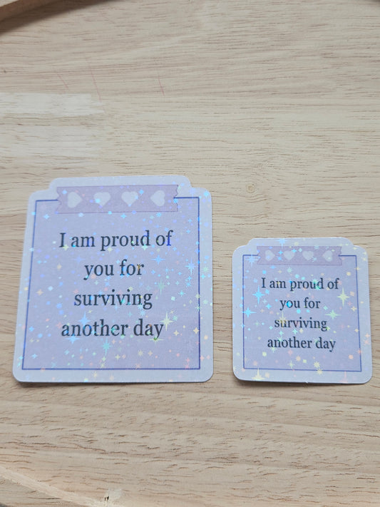 Glitzer Sticker - Proud of you