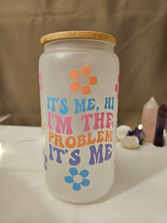 Swifties milchiges Glas mit Bambusdeckel