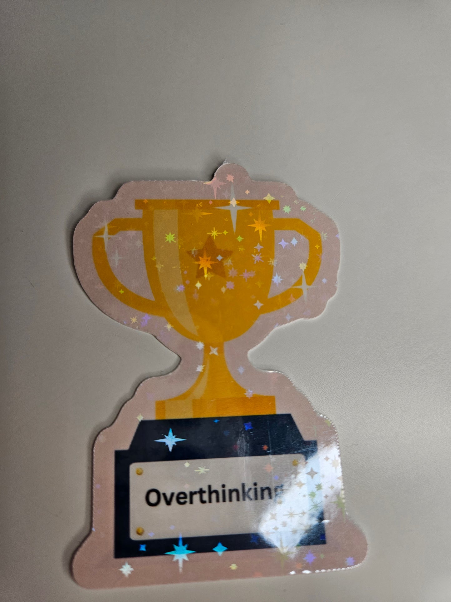 Overthinking Glitzer Sticker