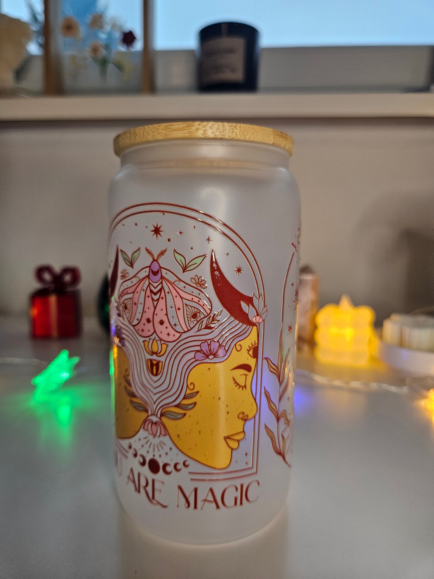 You Are Magic Trinkglas mit Bambusdeckel