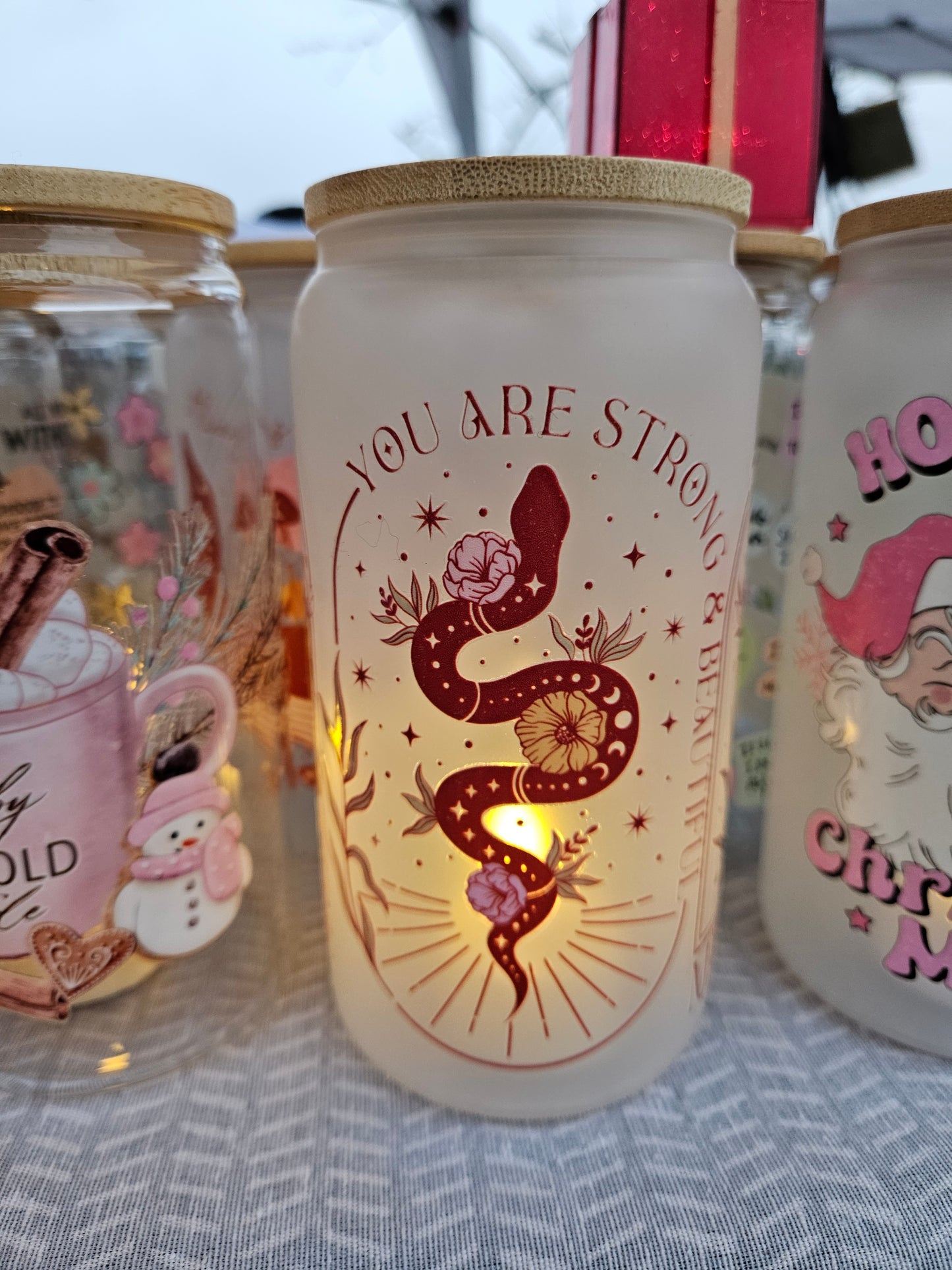 You Are Magic Trinkglas mit Bambusdeckel