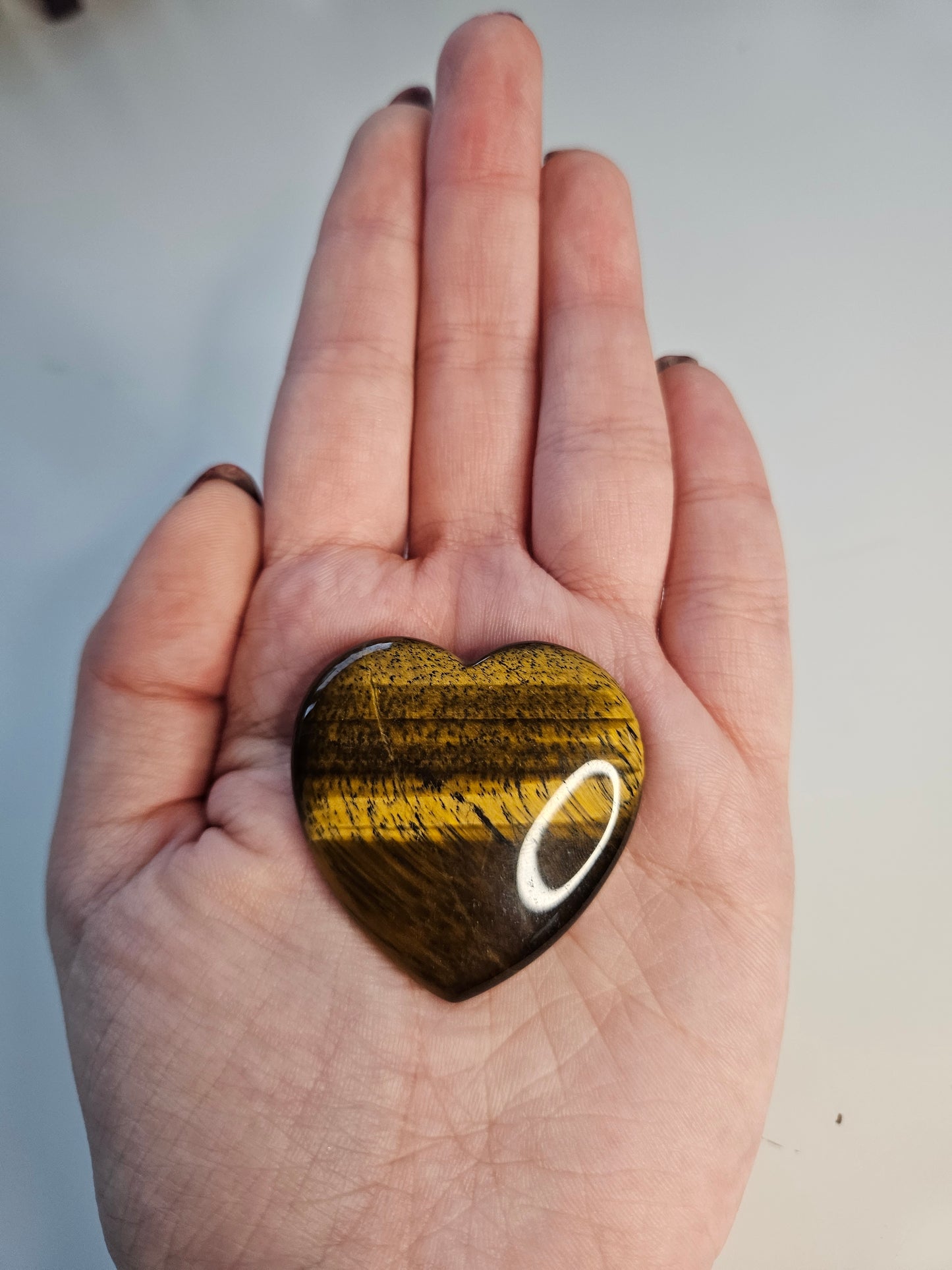 Tigerauge Herz Handschmeichler