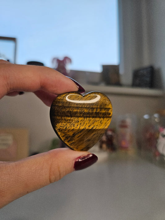 Tigerauge Herz Handschmeichler