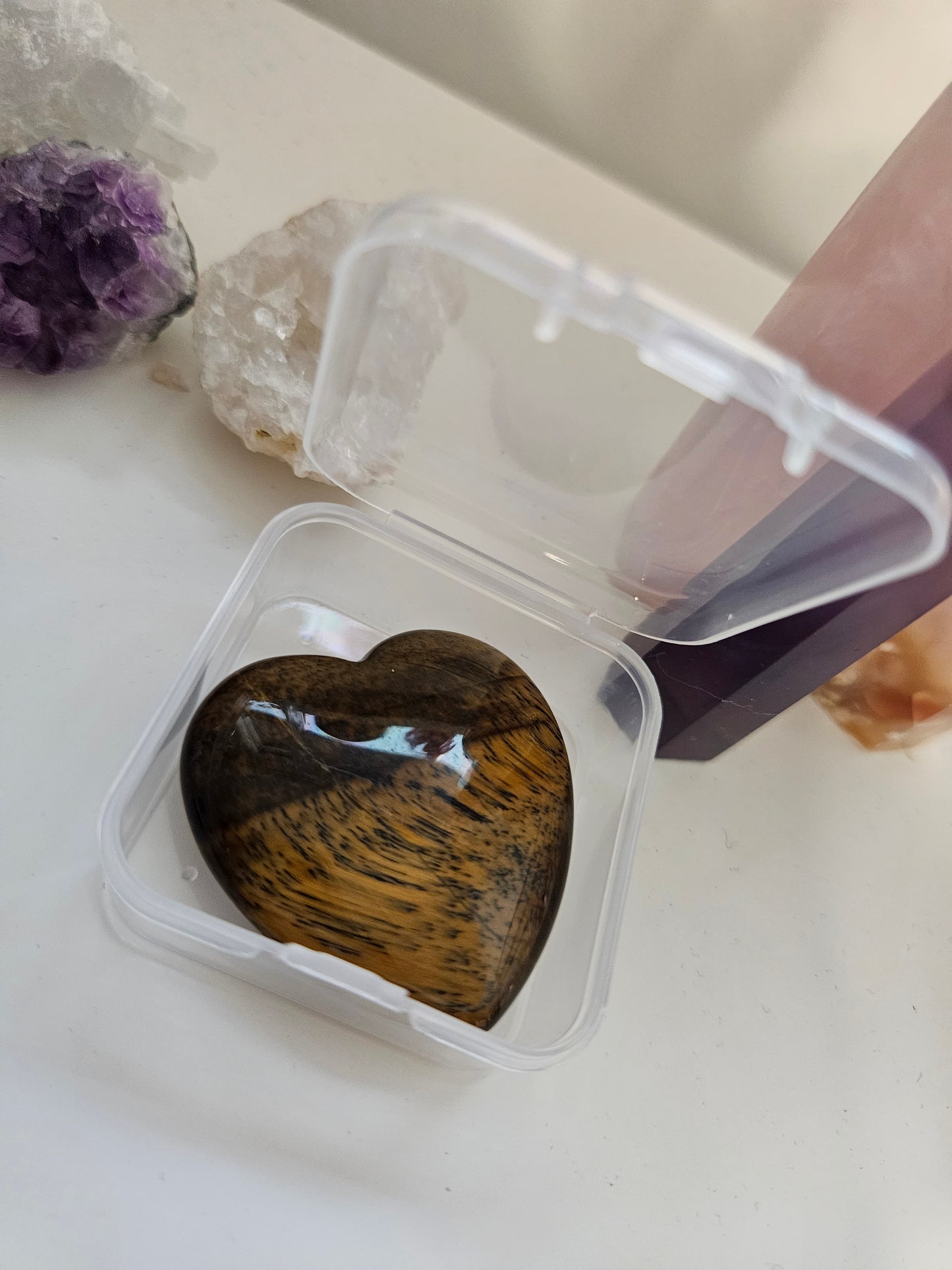 Tigerauge Herz Handschmeichler