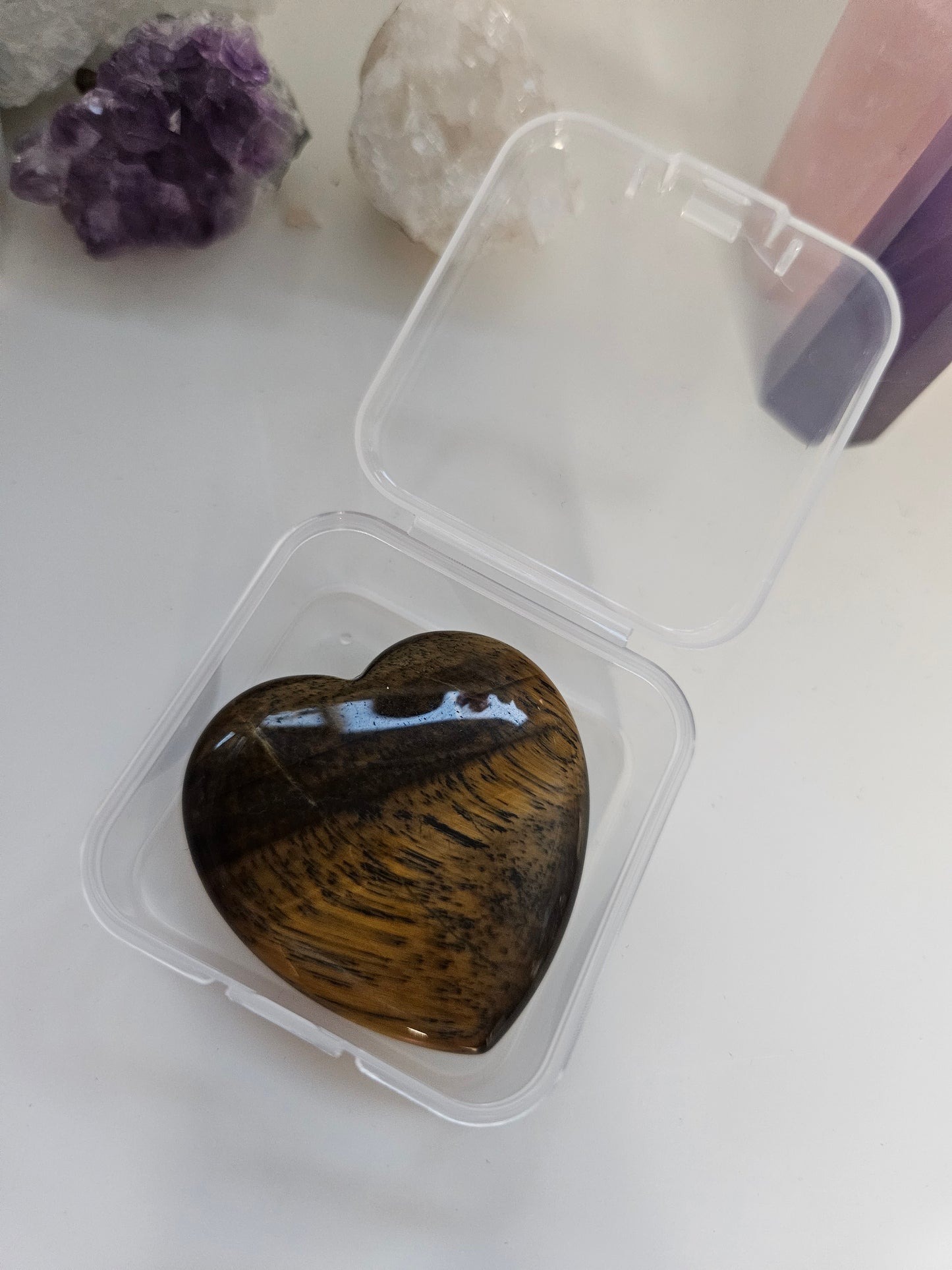 Tigerauge Herz Handschmeichler