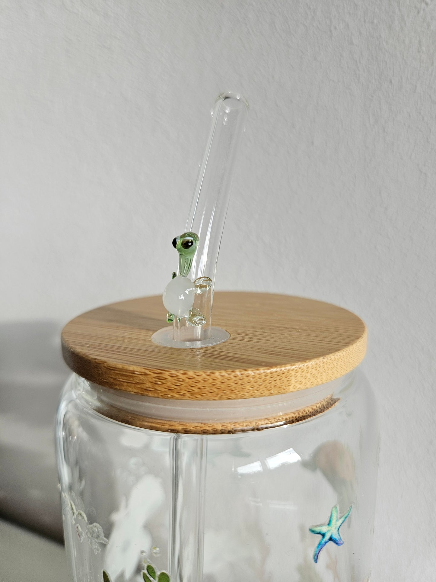 Schildkröten Set (Glas+Strohhalm)