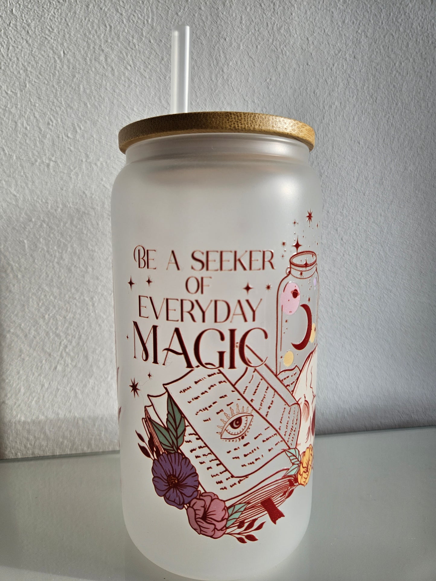 Time of Magic Trinkglas mit Bambusdeckel