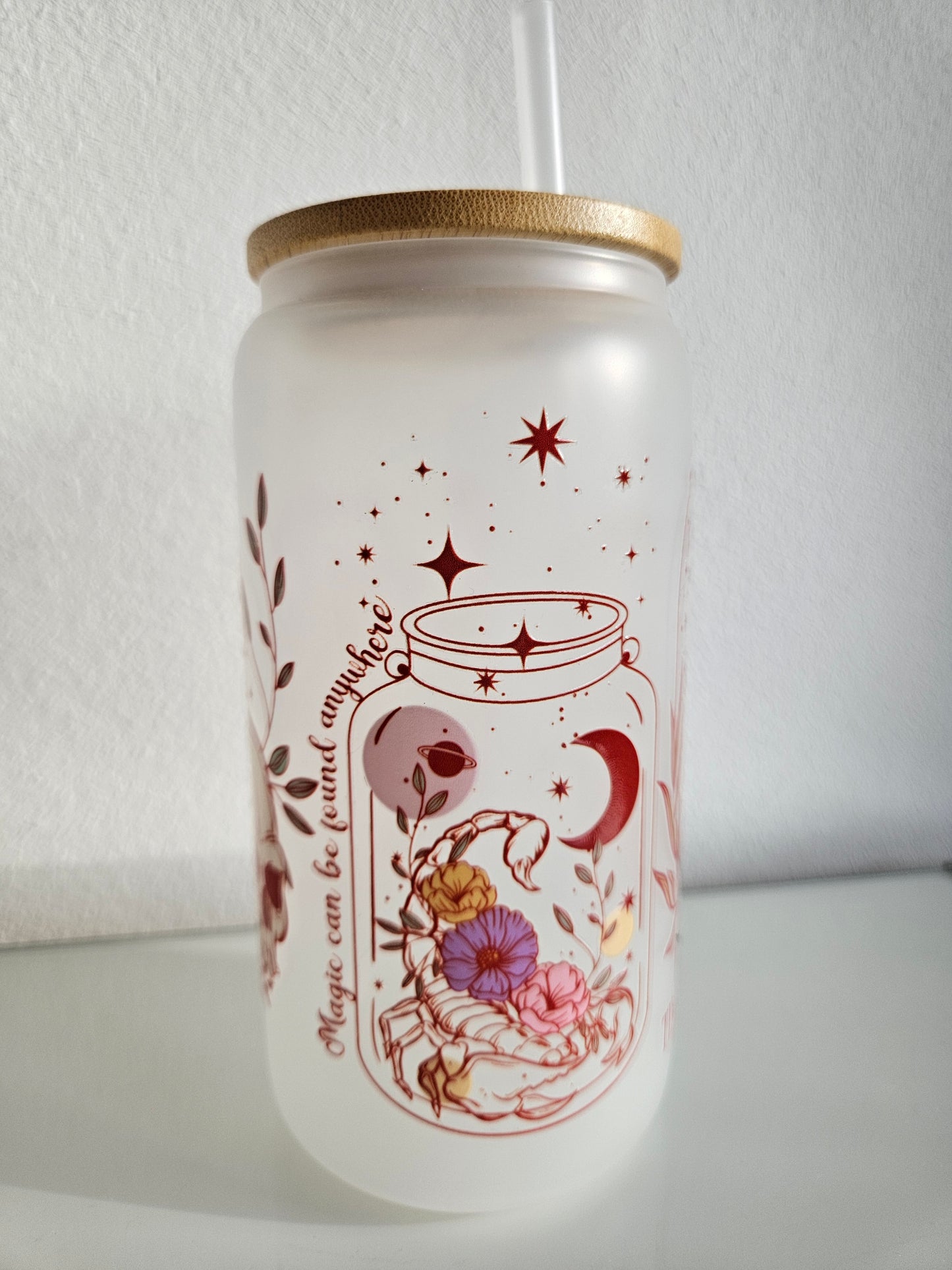 Time of Magic Trinkglas mit Bambusdeckel