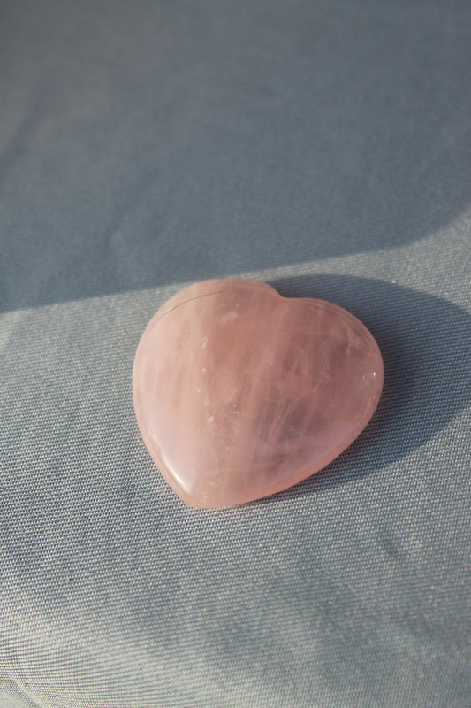 Rosenquarz Handschmeichler Herz