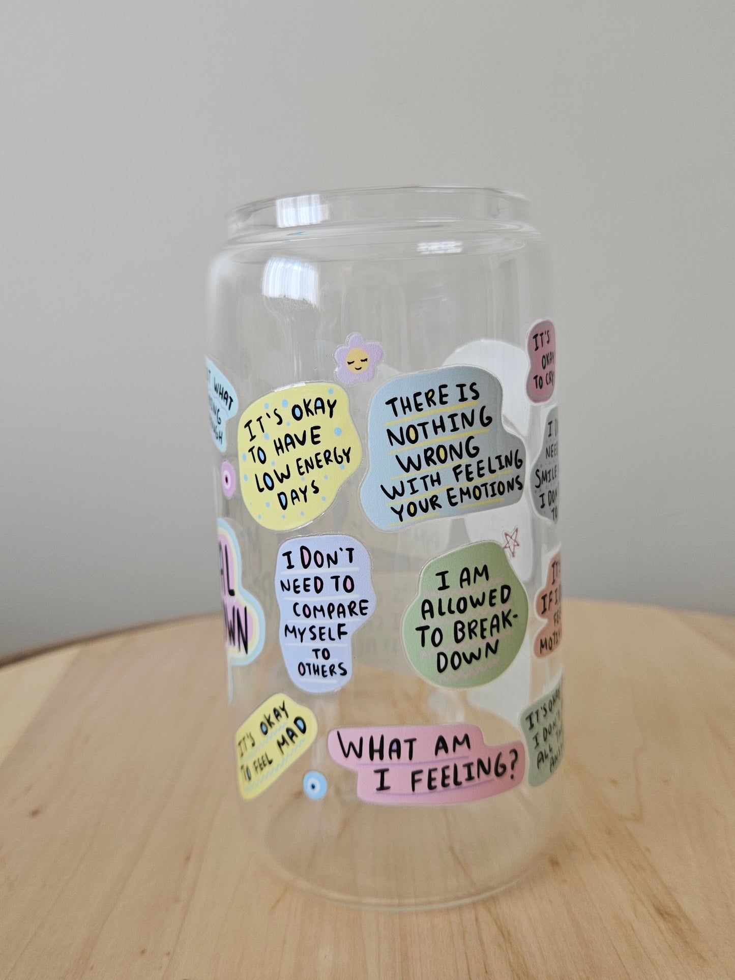 My mental breakdown cup Glas Tumblr mit Bambusdeckel