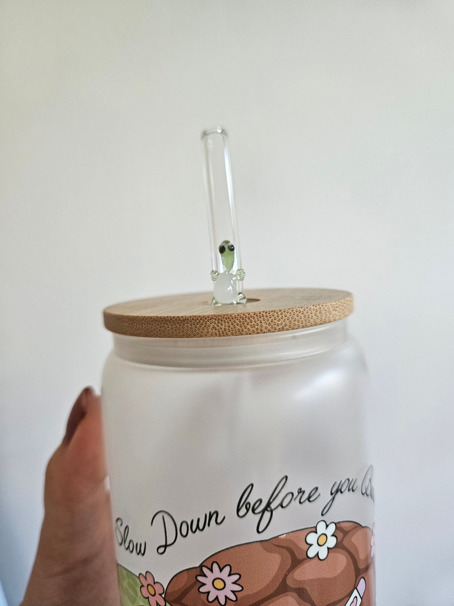 Slow Down Schildkröten Trinkglas