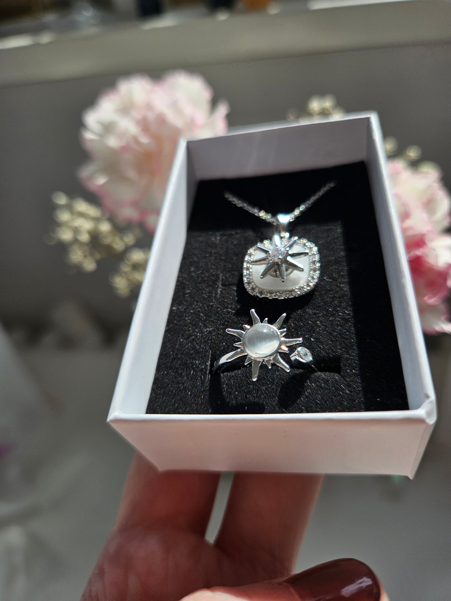 Fidgetschmuck Set Silber