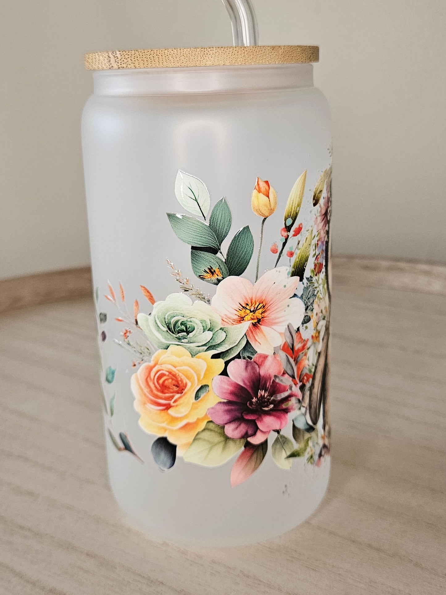 Pinguin frosted Glas Tumblr 16oz