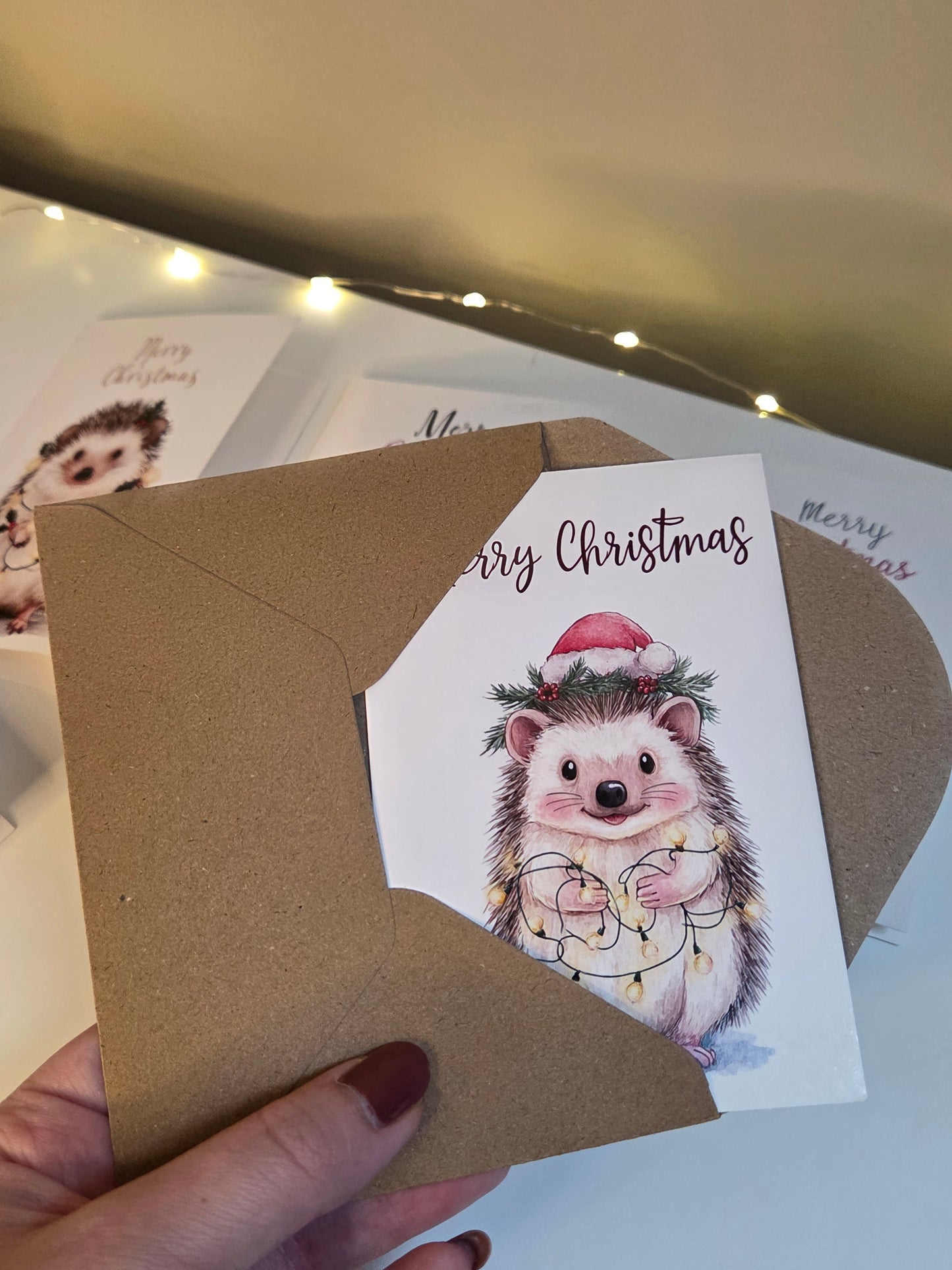 Igel Weihnachtskarte