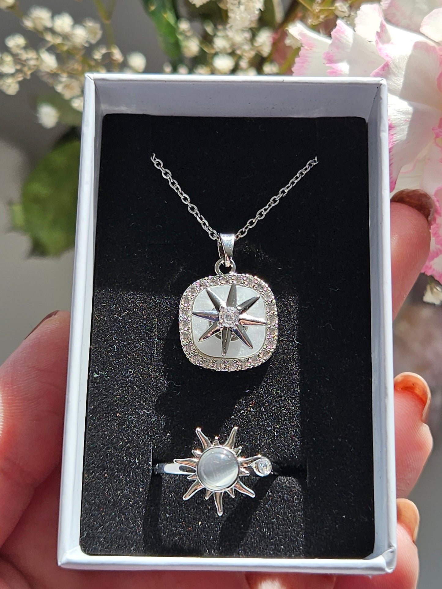 Fidgetschmuck Set Silber