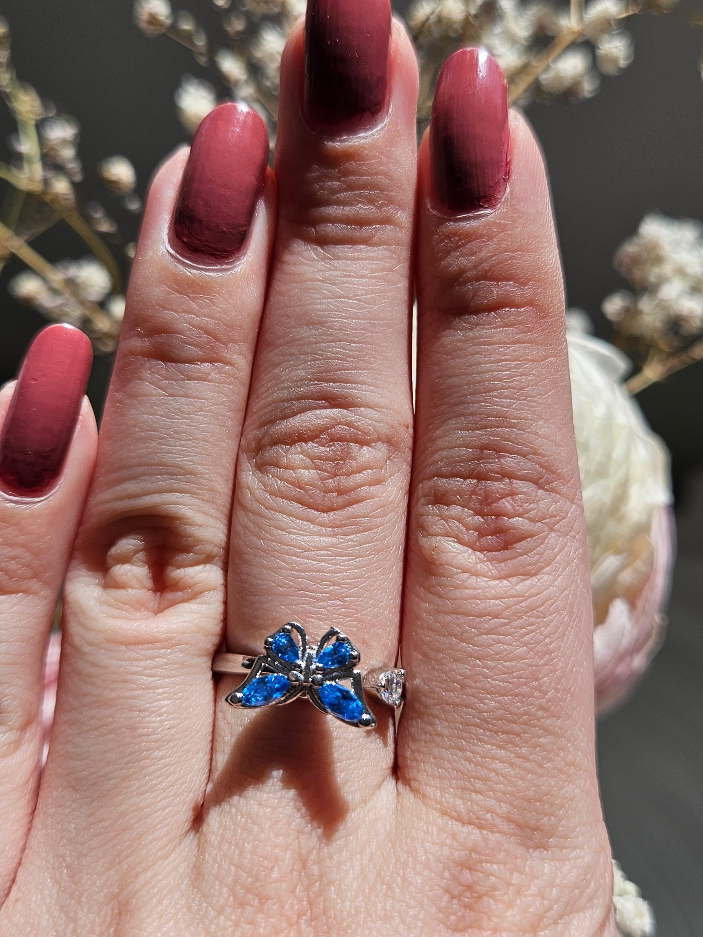 Fidget Ring Schmetterling Silber