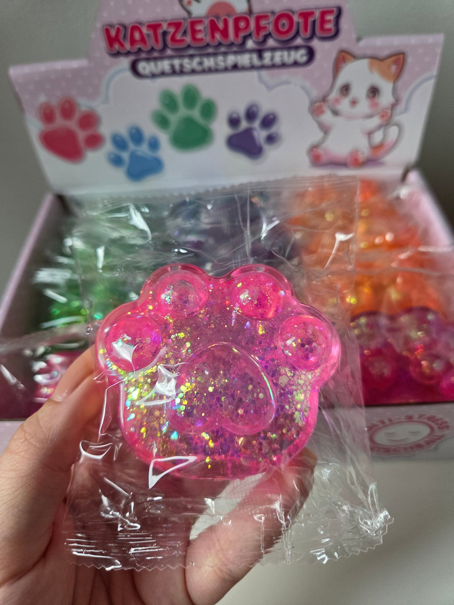 Pfoten Glitzer Squishy
