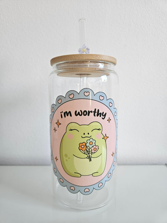 I'm worthy Trinkglas