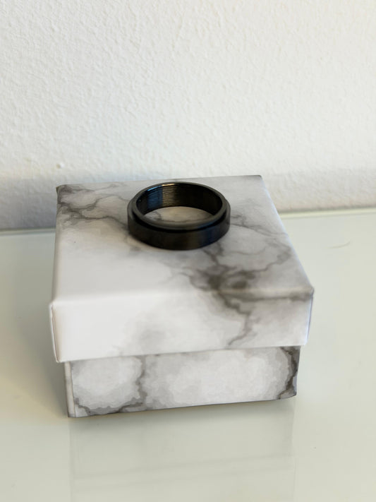 Fidget Ring Black Steel