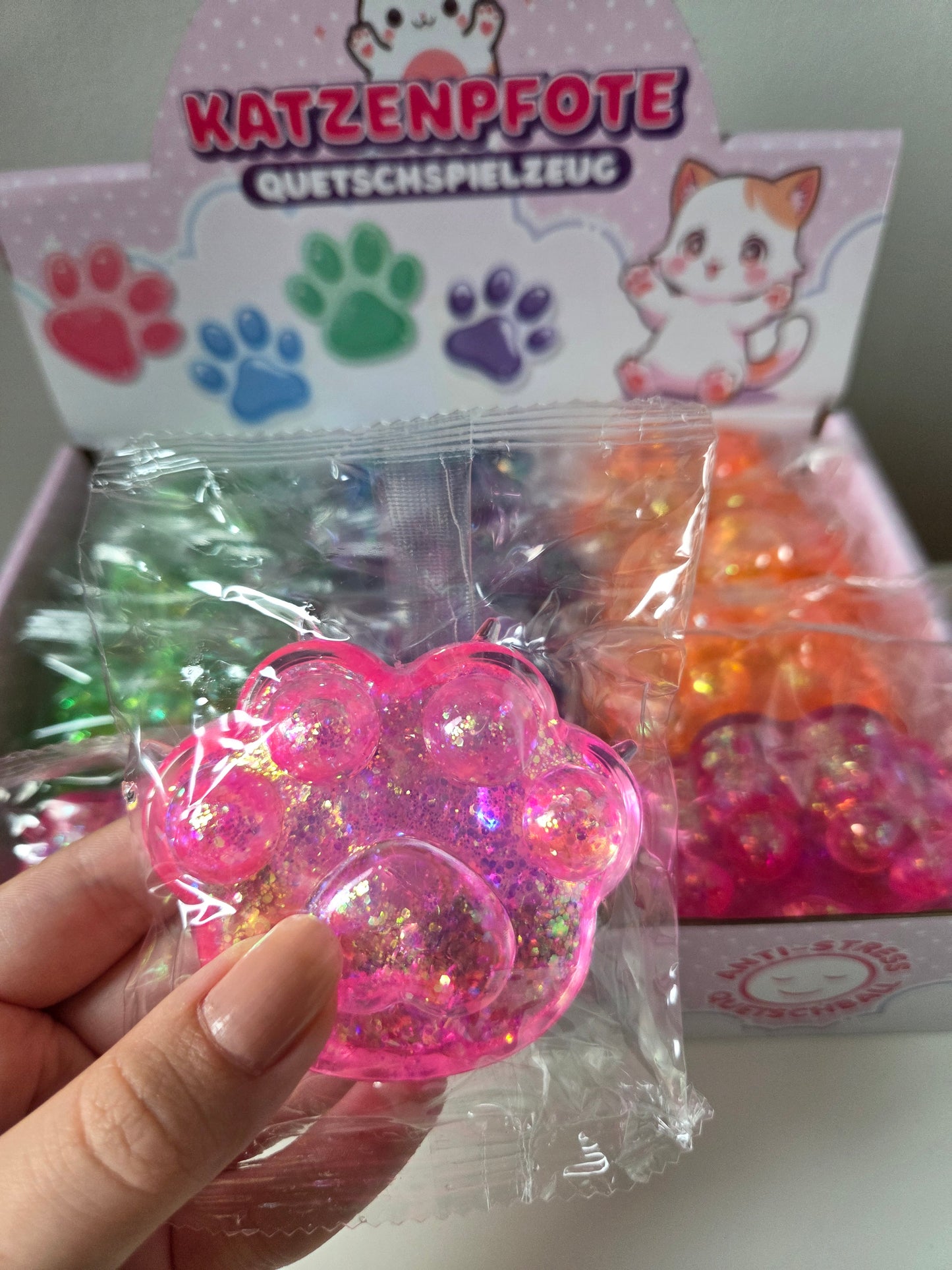 Pfoten Glitzer Squishy