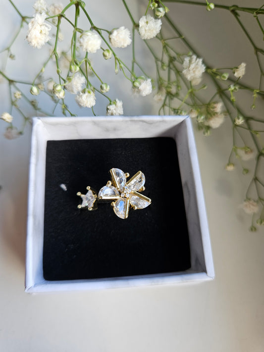 Fidgetring Sternenblume Gold