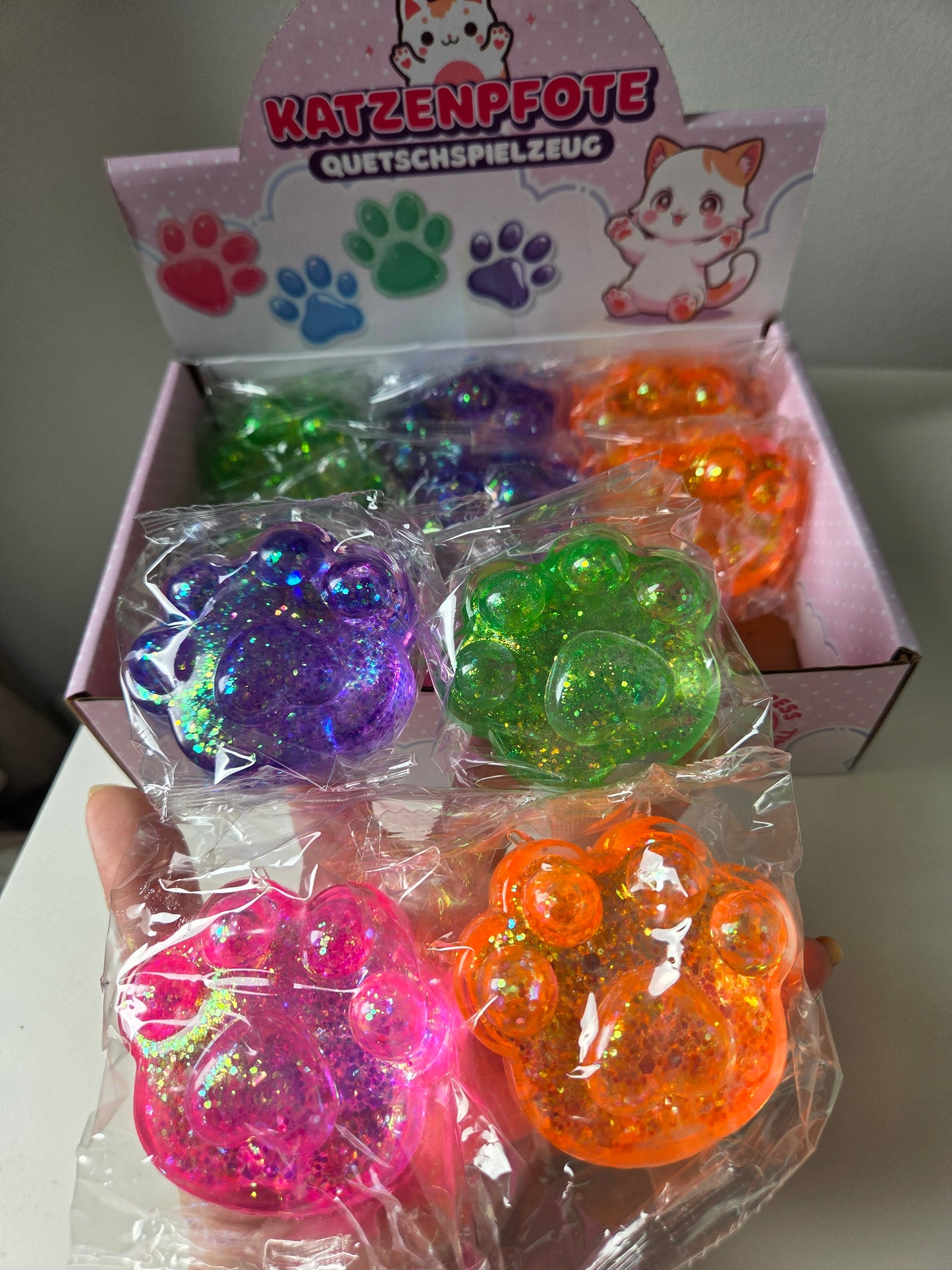 Pfoten Glitzer Squishy