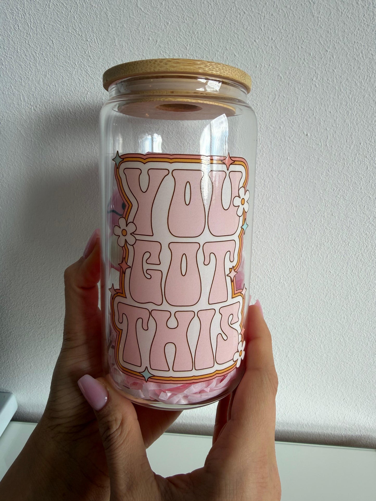 Geschenk Glas You got this